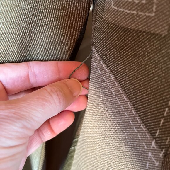 Vintage 70s Hostess Dress 100 Parkhouse Dallas Button Front Maxi Green M (est) - Picture 6 of 12